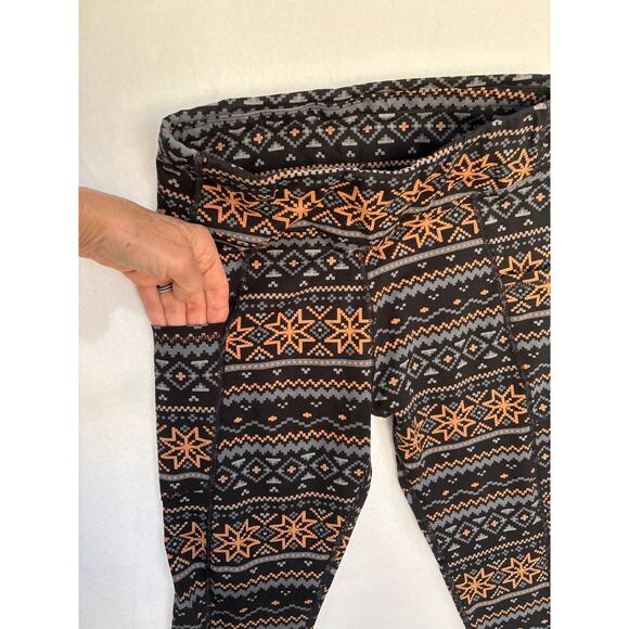 Pact Organic Aztec Fair Isle Print Leggings Organic Cotton Women’s Medium - Picture 4 of 9